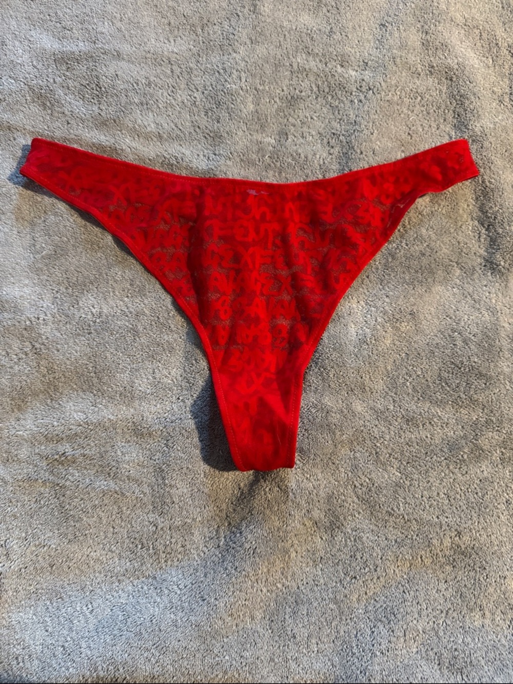 Savage X Fenty Red Lace Thong